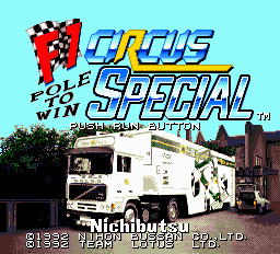 F1 Circus Special - Pole to Win Title Screen